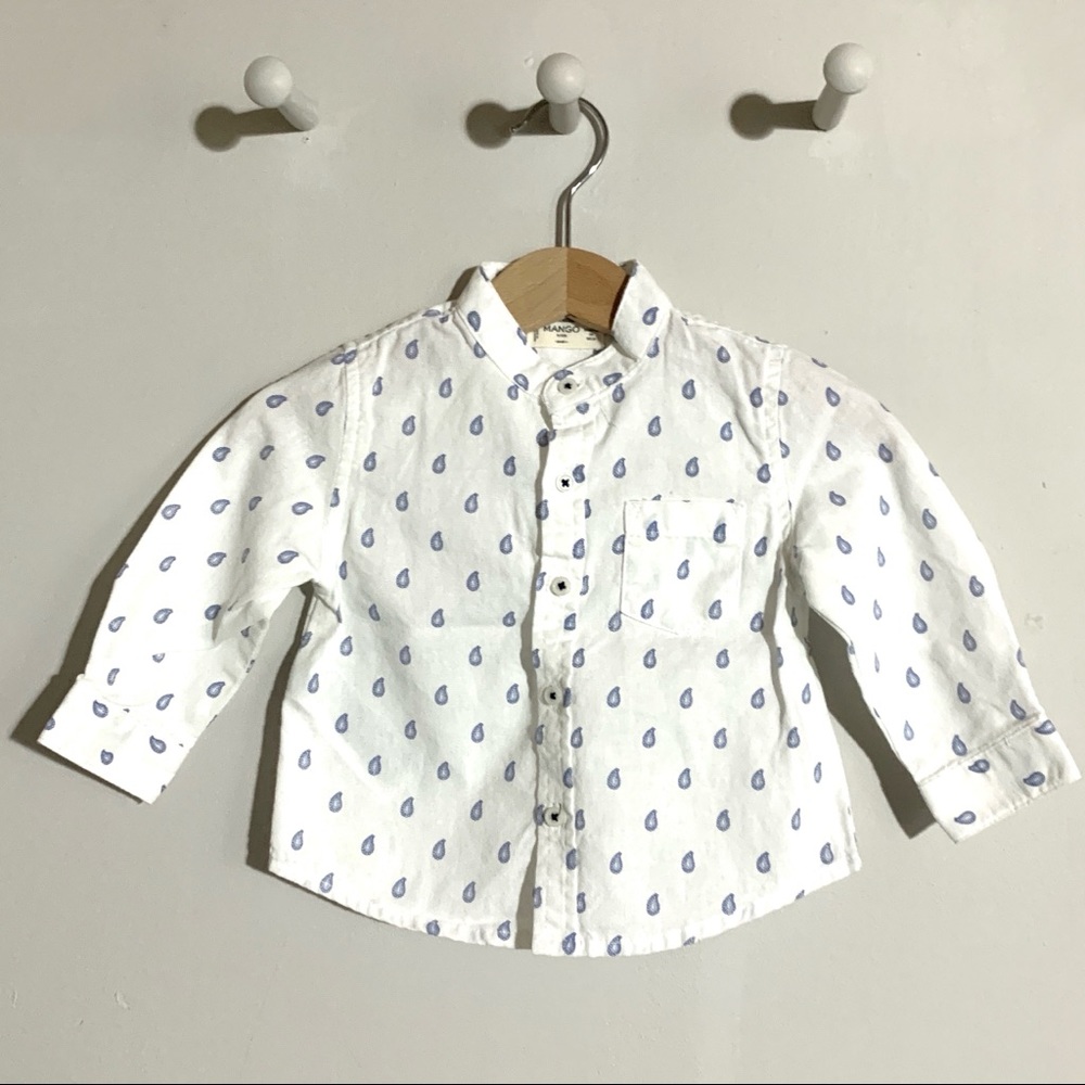 NWOT Mango Button Down Paisley Shirt